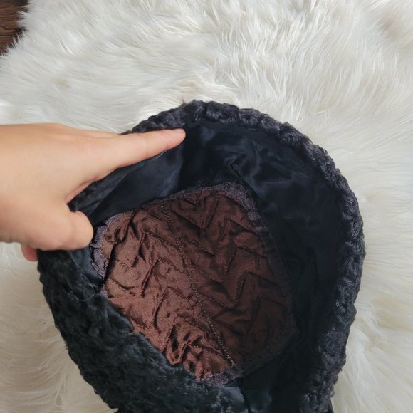 Black Vintage Women's Winter Trapper Snow Hat One Size Business Formal Women - Picture 3 of 8